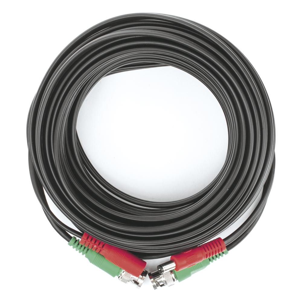 Cable Coaxial (BNC RG59) + Alimentación / SIAMES / 10 Metros (32.81 Pies) / Aleación Cobre + Aluminio CCA / Para Cámaras 4K / Uso Interior y Exterior