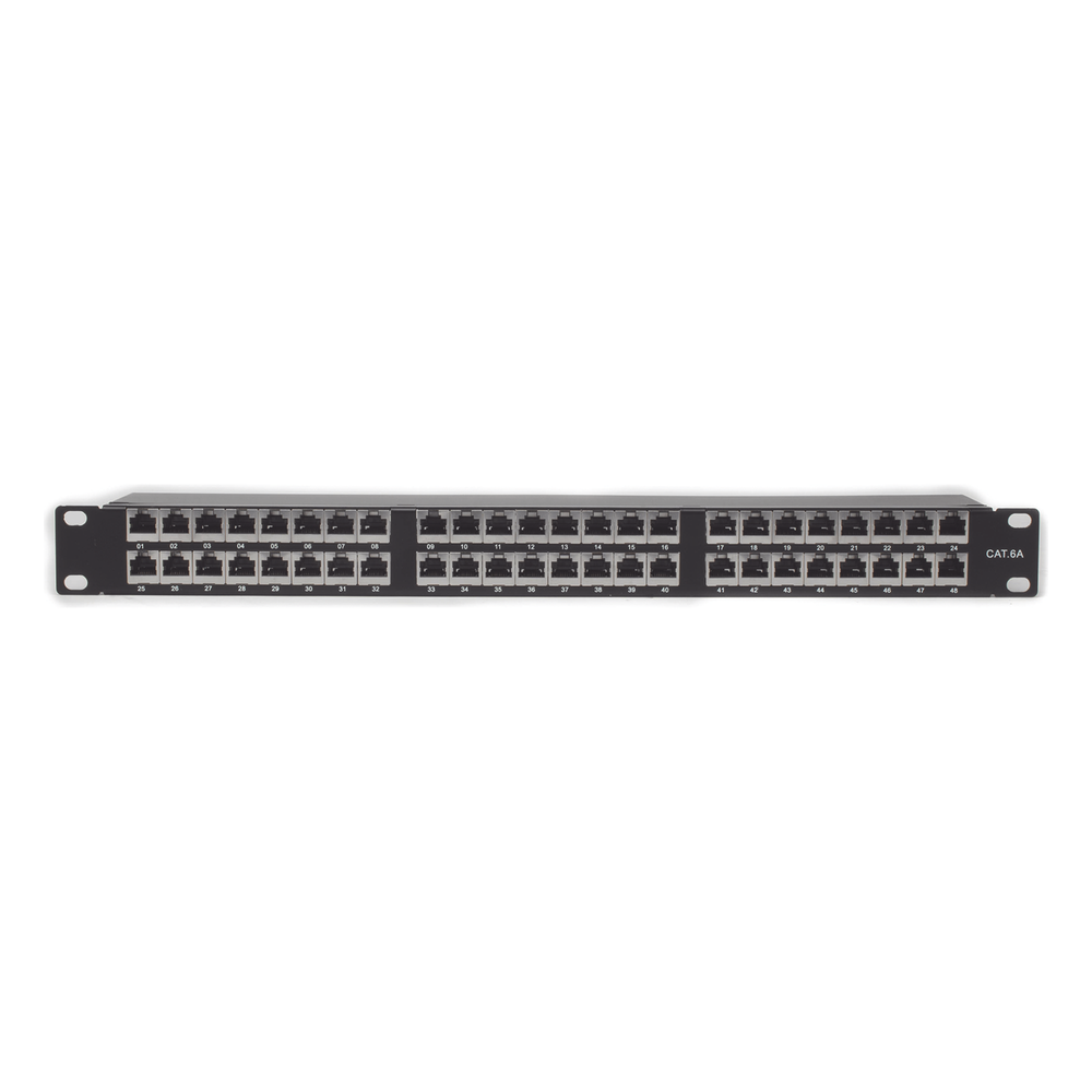 Panel de Parcheo de Impacto (110) Blindado de 48 Puertos Cat6A