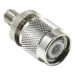 Adaptador en Línea, de Conector SMA Hembra a TNC Macho, Níquel/ Oro/ Teflón.