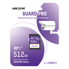 Tarjeta SD GuardPro P10 / 512 GB / 100 MB/s Lectura / 90 MB/s Escritura / Clase 10 U3 V30 / 3D TLC NAND / Especializada Para Videovigilancia 24/7