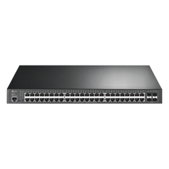 Switch L2+ Omada PoE+ / 48 Puertos PoE+ 10/100/1000 Mbps / 4 Puertos SFP 1G / 2 Puertos Consola (RJ45 y microUSB) / Administración Centralizada Omada o Stand-Alone / Multicast IGMP / Calidad de Servicio / Presupuesto PoE 384W / Montaje en Rack