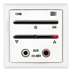 Módulo De Entrada Para Señal De Audio Auxiliar Con Encendido/Apagado Y Regulación De Volume, Color Blanco