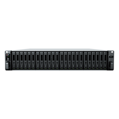Servidor de Almacenamiento FlashStation FS3410 | 24 Bahías SSD SATA 2.5" | Intel Xeon D-1541 8 Núcleos | 16 GB RAM (Ampliable a 128 GB) | 356,500 IOPS Lectura | 129,400 IOPS Escritura | 4 Puertos 1GbE + 2 Puertos 10GbE