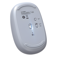 Mouse Inalámbrico 2.4G 800/1200/1600/2400 DPI | Función de 3 botones | Alcance 10m | Silencioso |  Ergonómico | Anti-caída y Anti-interferencias | Batería Alcalina AA incluida  | Color Dusty Blue.