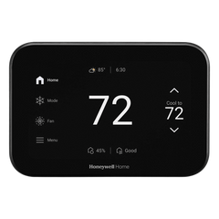 Termostato inteligente con pantalla táctil de 5 pulgadas, control de calidad de aire (IAQ), hasta 4H/2C bomba de calor, Wi-Fi, Bluetooth y Matter, color negro