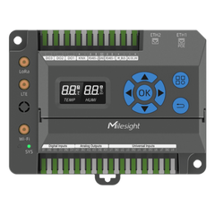 Gateway IoT LoRaWAN para Automatización de Edificios / Quad-Core 1.5 GHz / 8 Canales LoRaWAN / 2,000 Dispositivos / Edge Computing / 4G LTE / KNX + BACnet + Modbus / RS485 + M-Bus