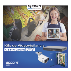 KIT TurboHD 1080p / DVR 8 Canales / 8 Cámaras Bala (exterior 2.8 mm) / Transceptores / Conectores / Fuente de Poder Profesional hasta 15 Vcc para Larga Distancias