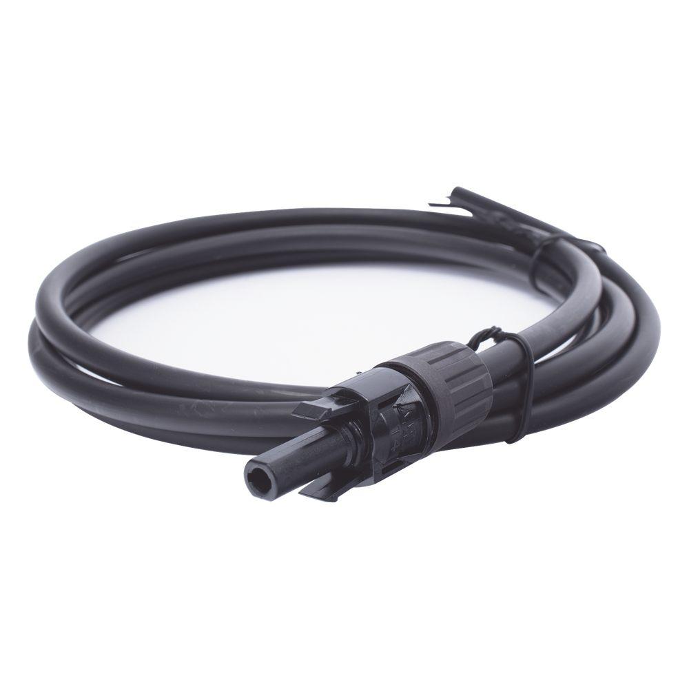 Cable Fotovoltaico 1.5 m, Negro, Calibre 10 AWG con Terminal MC4-H en un Extremo