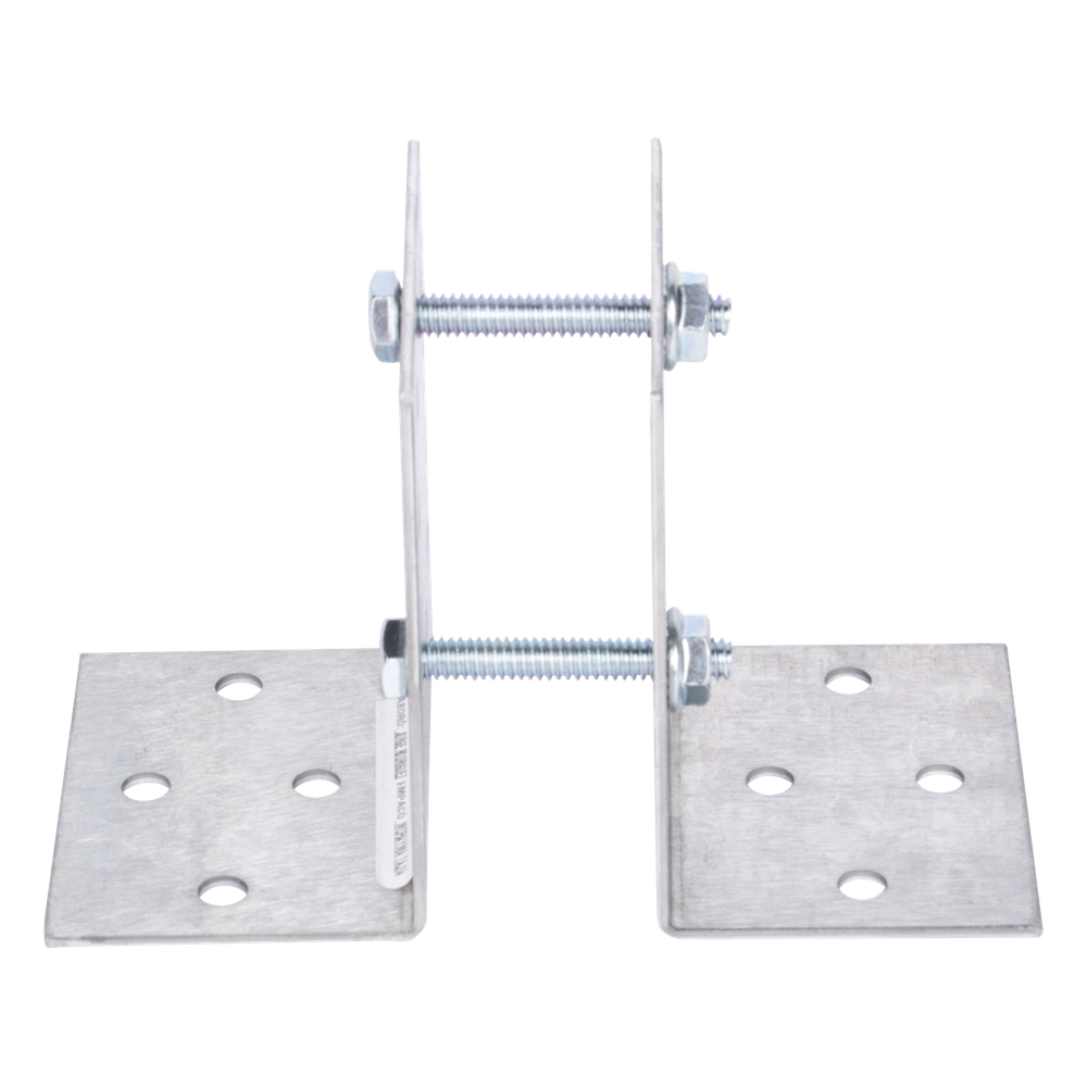 Base Multiposición para postes de paso o esquina / Acero Galvanizado Cal. 12 / 0.36 kg / Kit de Tornillería Incluido / Compatible con 7 Modelos SYSpost