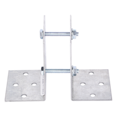 Base Multiposición para postes de paso o esquina / Acero Galvanizado Cal. 12 / 0.36 kg / Kit de Tornillería Incluido / Compatible con 7 Modelos SYSpost