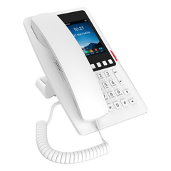 Teléfono IP Hotelero Wi-Fi 6 / Pantalla IPS 3.5" 320x480 / 2 Líneas SIP / 5 Teclas Programables / Puerto USB-A / PoE 802.3af / Audio HD / Diseño Blanco