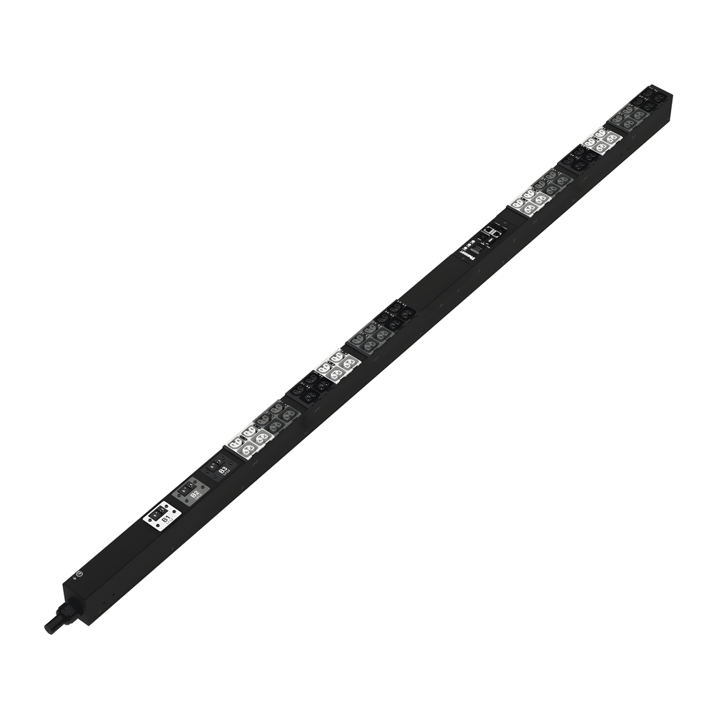 PDU G6 Monitoreable y Switchable (MS) para Distribución de Energía, Enchufe de Entrada NEMA L21-30P, Con 24 Salidas C13/C15 y 24 C13/C15/C19/C21, de Instalación Vertical, 208 Vca, 30 Amp