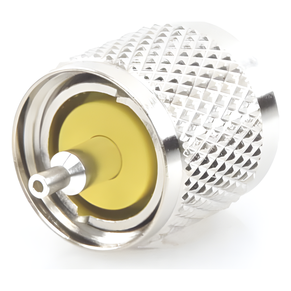 Conector UHF Macho (PL-259) de Anillo Plegable para Ensamblar en Cables RG-58/U, RG-142/U.
