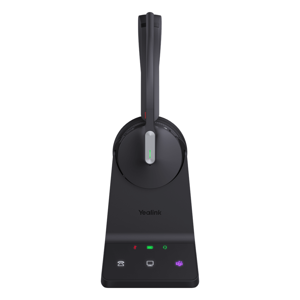 Auriculares estéreo Yealink WH64 edición MS con Bluetooth integrado (base y auriculares DECT) / Cancelación activa de ruido / Triple conexión