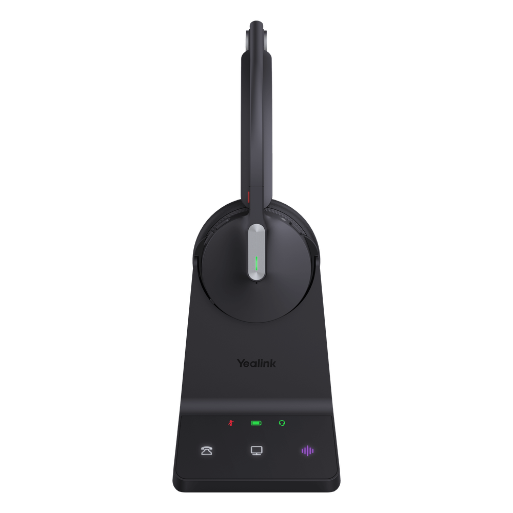 Auriculares mono Yealink WH64 edición UC/ Base DECT y auriculares con Bluetooth integrado/ Cancelación de ruido con 3 micrófonos/ Hasta 32 horas de conversación