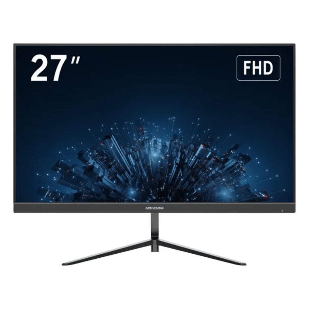Monitor LED Full HD (1080p) de 27" / Bocinas Integradas / 100 Hz / Ideal para CCTV, Oficina y Hogar / Entrada HDMI-VGA / VESA (100 X 100) / Uso 24/7 / IPS / Ultra Delgado