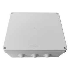 Caja de Derivación-Conexión para Exterior IP65 con 12 Entradas / 300 x 250 x 120 mm (11.8 x 9.8 x 4.7 in) / Sellado Seguro con Empaque + 4 Tornillos / Resiste Agua, Polvo y Sol Directo