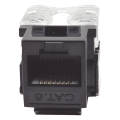 Módulo Jack Keystone Cat6 con Terminación 110 (Punchdown) para Faceplate - Color Negro