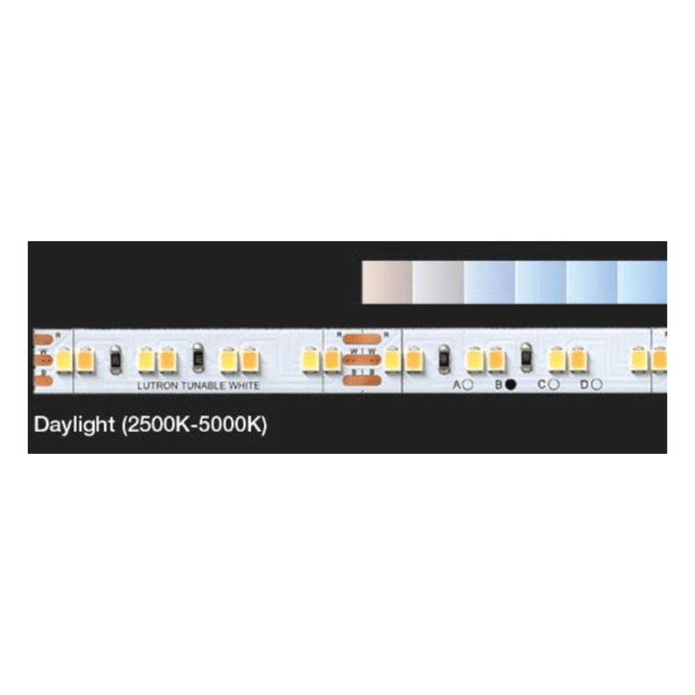 Kit de tira LED Lumaris de blanco ajustable 2500K-5000K con controlador inalámbrico, para RadioRA 3