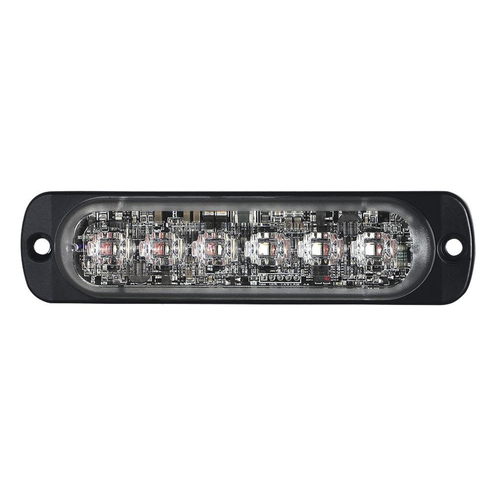 Luz Auxiliar de 12 LED, Ambar/Blanco, Lente Transparente, SAE