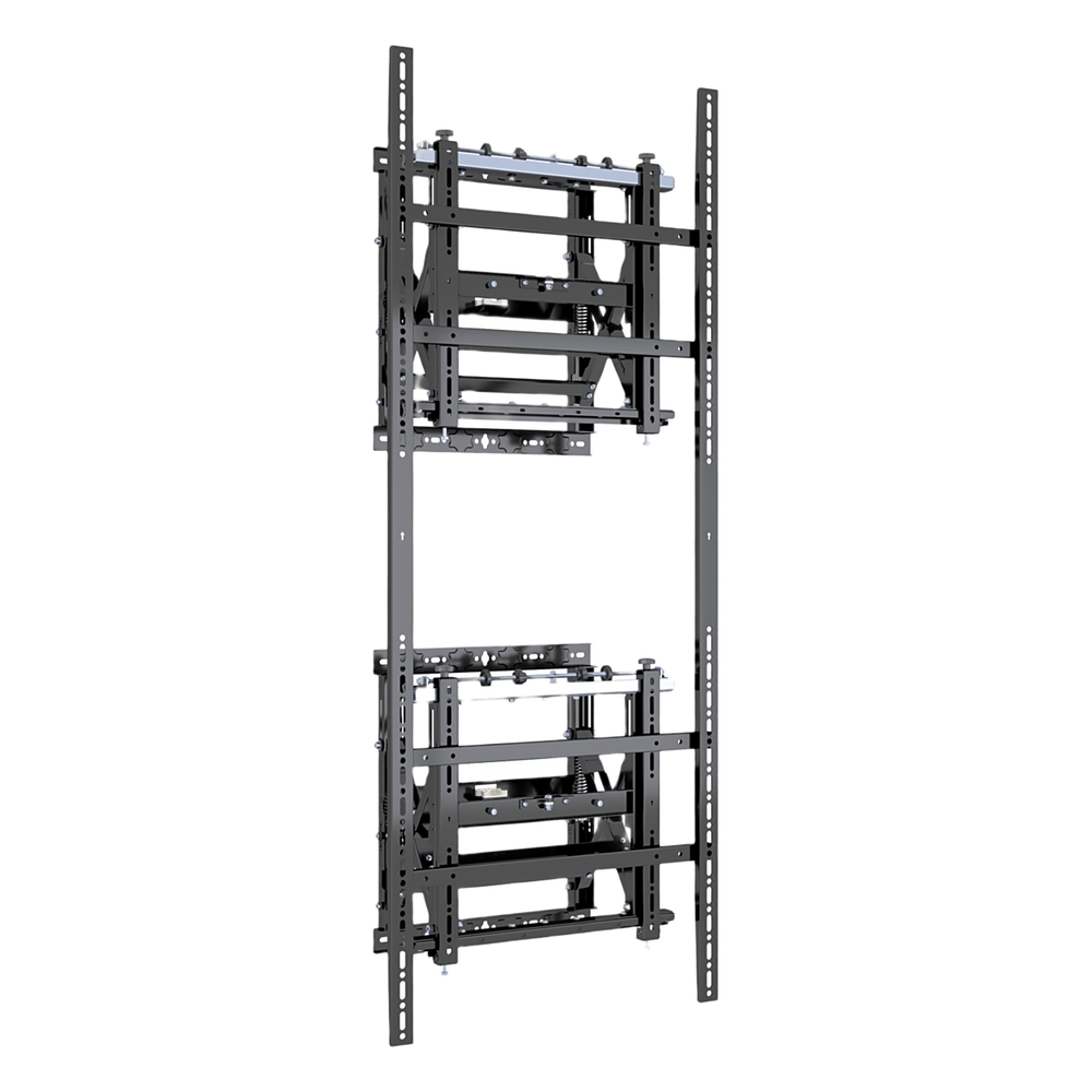 Soporte Estructural Modular para Pantallas | Altura Ajustable de 200 mm a 1600 mm | Ancho 600 mm | Profundidad 134 mm a 300 mm | Diseño Metálico| Compatible con Diferentes Tamaños de Pantallas |Soporta Formato Horizontal y Vertical.