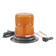Baliza LED color ámbar con montaje magnético de succión DE 7" de altura