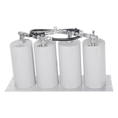 Duplexer Pasa Banda-Rechazo de Banda, 400-470 MHz, 4 Cavidades (4"Dia.) 5 MHz, 250 Watt, N Hembra