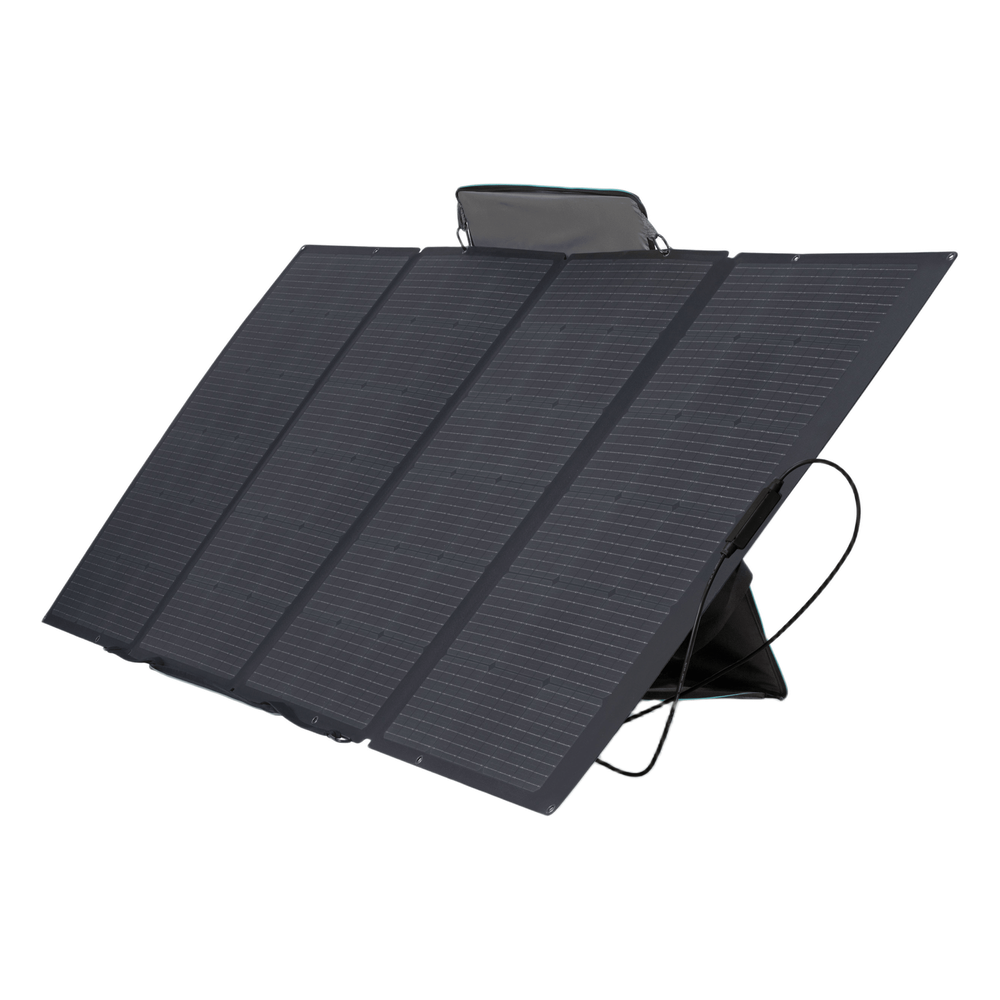 Módulo Solar Portátil y Flexible de 400W Recomendado para Estaciones Portátiles EcoFlow / Ajuste de Ángulo / Carga Eficiente / Conector XT60