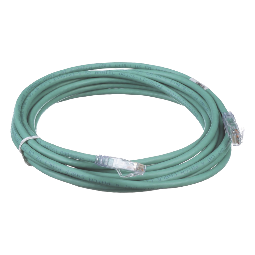 Cable de Parcheo TX6, UTP Cat6, 24 AWG, CM, Color Verde, 4.57 Metros (15 Pies)