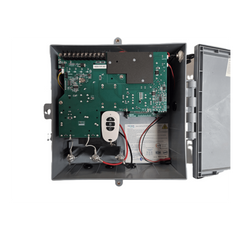 Energizador para Cerco Eléctrico Anti-Plantas / 10,000 Volts / 10,000 Metros Lineales / Alimentación AC 127-220V o Solar / Control Remoto RF 433 MHz / Sistema de Alarma Integrado / Salida Auxiliar 12Vdc 1.5A / Respaldo con Batería Int