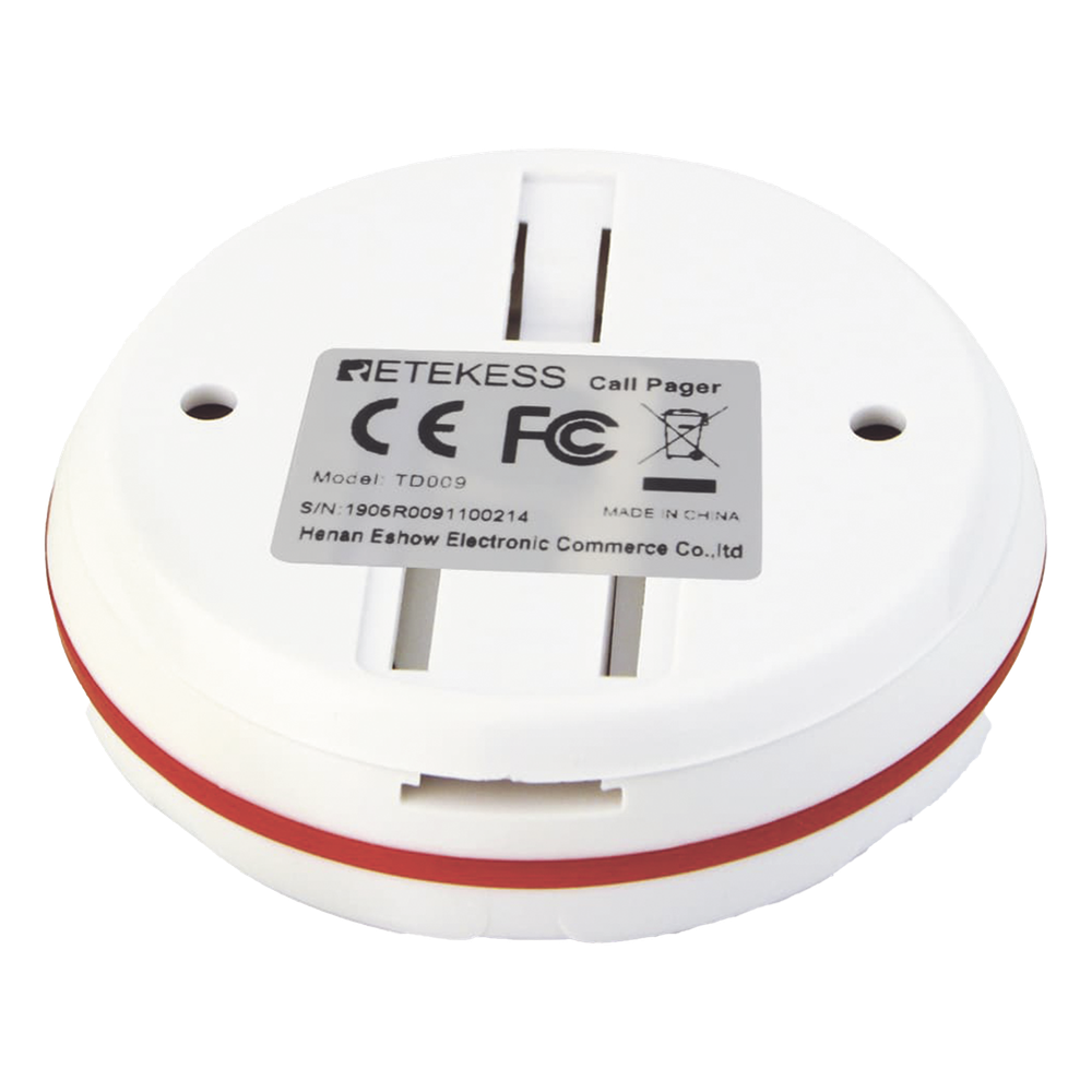 Botón de Llamada TD009 / Frecuencia 433MHz / Transmisión 100 mts / Impermeable / Temperatura -20°C a 55°C / Batería 12V 23A