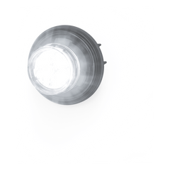 Estrobo Oculto de 12 LED, Rojo/Claro, Lente Transparente, Bisel Negro