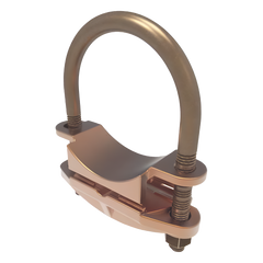 Conector Mecánico para Cable Calibre 4 a 2/0 AWG / Paralelo o 90° Grados a Tubo de 1 1/4" o Varilla  de 1 3/8" - 1 1/2".