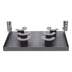 Charola Ventilada Para Administración de Cable en Racks o Gabinetes, con 6 Postes para Control de Holgura, de 19in, 2 UR, Color Negro