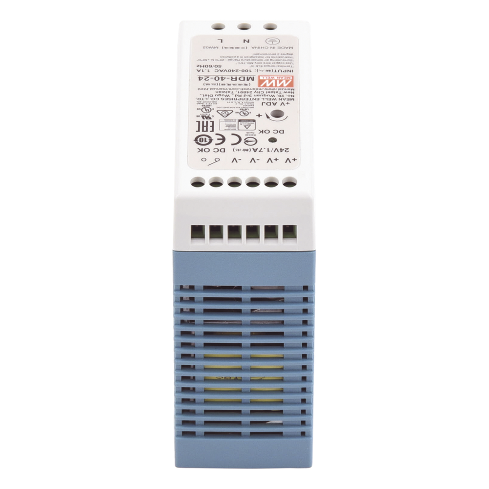 Fuente de Poder Industrial / Entrada 85-264 VCA / Salida 24 VDC 1.7 A 40 W / Riel DIN