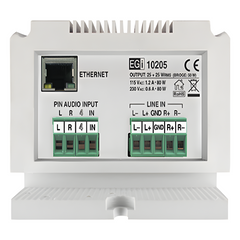 ETAPA DE POTENCIA DE AUDIO IP 2X25W O 1X50W EN FORMATO CARRIL DIN ESTÉREO/MONO