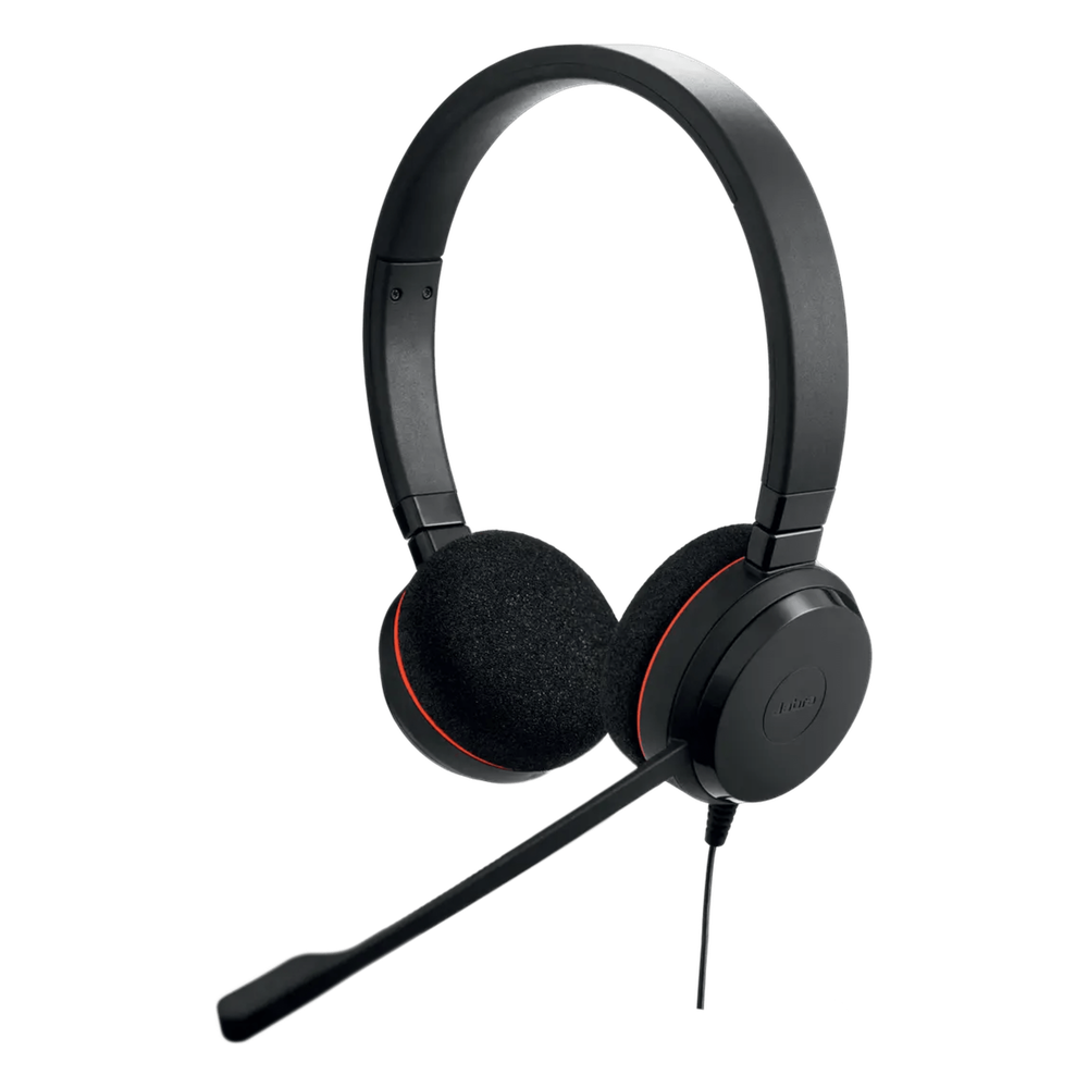 Jabra Evolve 20 DUO con conexión USB C/A, Micrófono con Cancelación de Ruido de Ultima Generación, Configuración Plug and Play (4999-829-269)