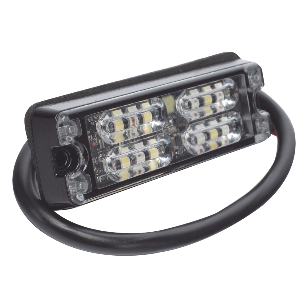 Luz Auxiliar de 16 LED, Rojo/Blanco, Lente Transparente