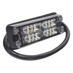 Luz Auxiliar de 16 LED, Rojo/Blanco, Lente Transparente