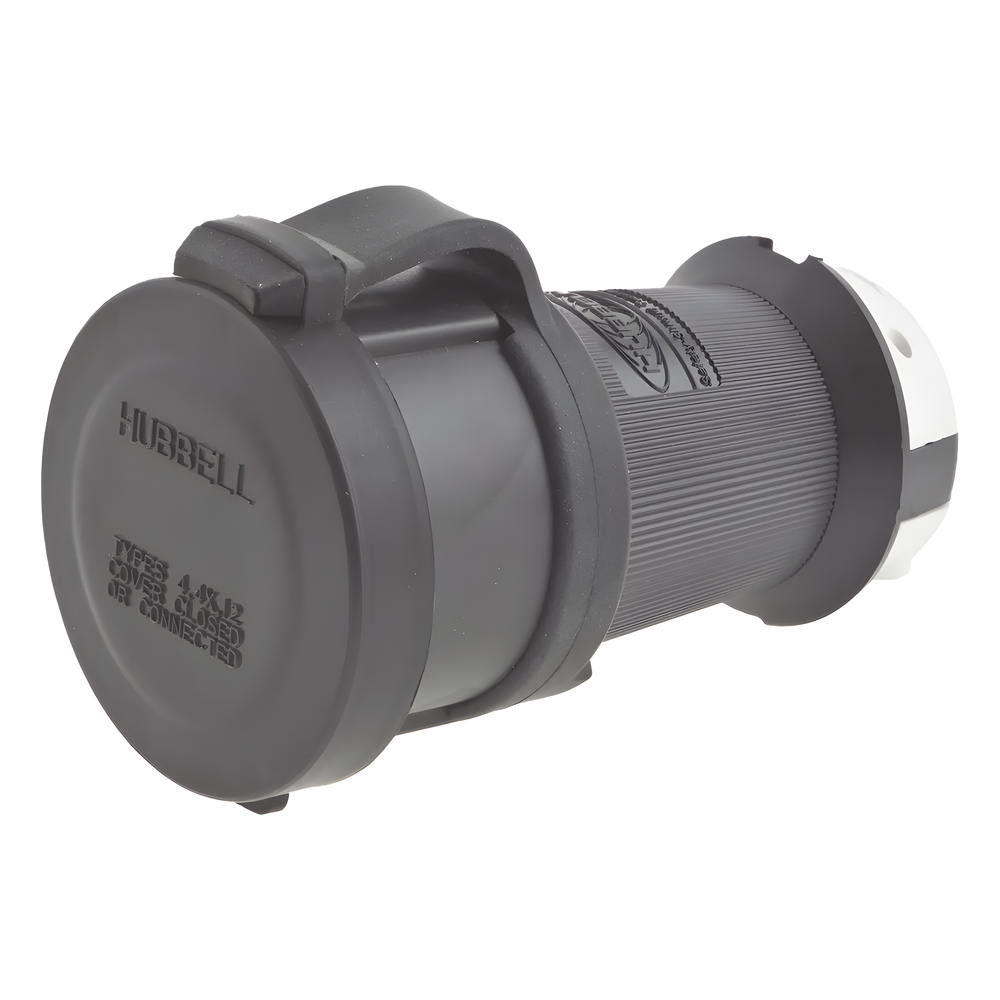 Conector Industrial con Bloqueo de Media Vuelta / 30 A 120/208 V CA / Nema L21-30R / 4 Polos 5 Hilos / Color Blanco y Negro / Grado Industrial