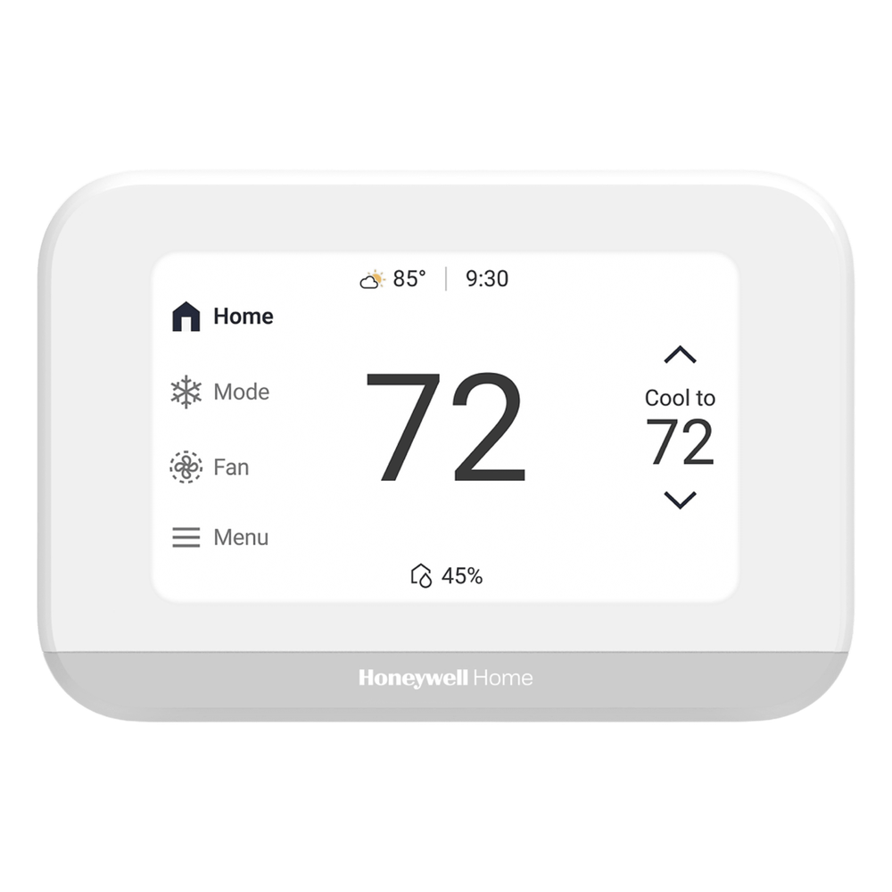 Termostato inteligente con pantalla táctil de 4.3 pulgadas, sensor de humedad, hasta 3H/2C bomba de calor, Wi-Fi, Bluetooth y Matter, color blanco