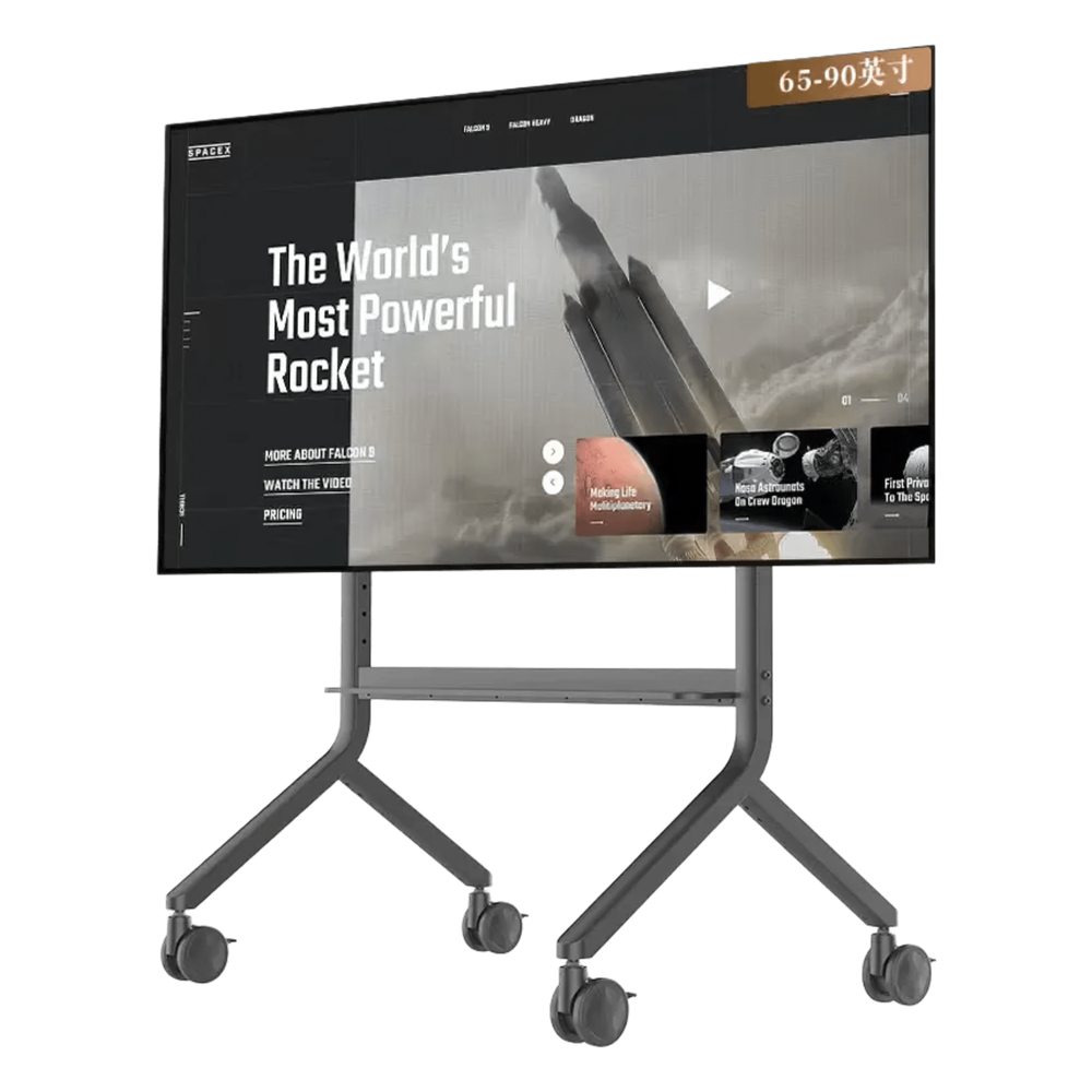 Soporte de Pantalla con Ruedas / Compatible con Monitores de 55"a 90" / Base para Colocar Accesorios Adicionales / Vesa 200*200 - 800*500/ Carga máxima: 90.9Kg (200Lbs)