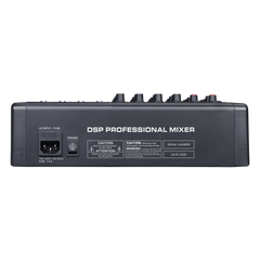 Consola de Mezcla Analógica | 8 Canales | 6 Entradas Mic/Línea | 12 Salidas | DSP Efectos | USB Media | Bluetooth | Montaje en Rack