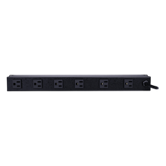 PDU Básico Para Distribución de Energía con Supresor de Picos, Con 12 Tomas NEMA 5-15R Traseras, 1UR, 15 Amp, 120 Vca, 1800 Joules de Protección