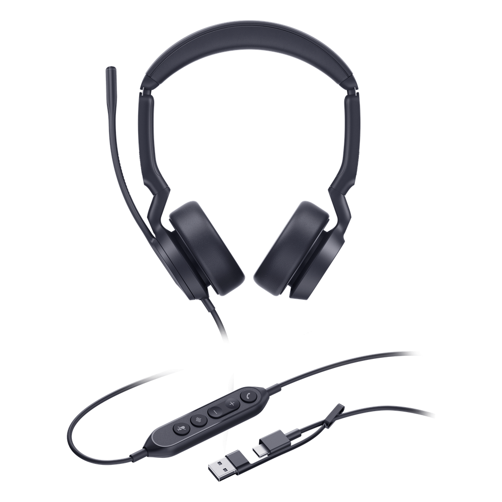Yealink UH44 Dual, versión UC, cancelación de ruido con IA USB-C/A con indicador de ocupado