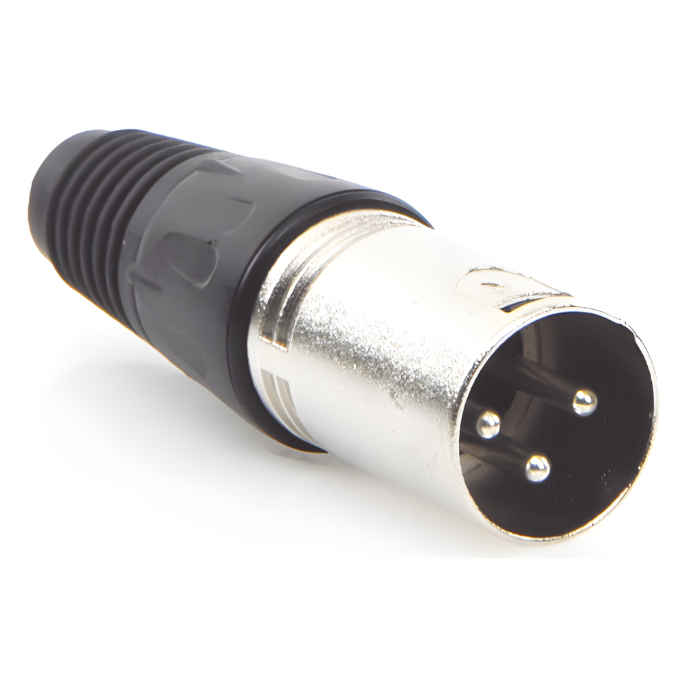 Conector XLR 3 Pines Macho | Ideal para Conexiones de Micrófonos, Mezcladoras | Equipo de Audio Profesional