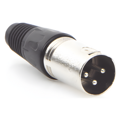 Conector XLR 3 Pines Macho | Ideal para Conexiones de Micrófonos, Mezcladoras | Equipo de Audio Profesional