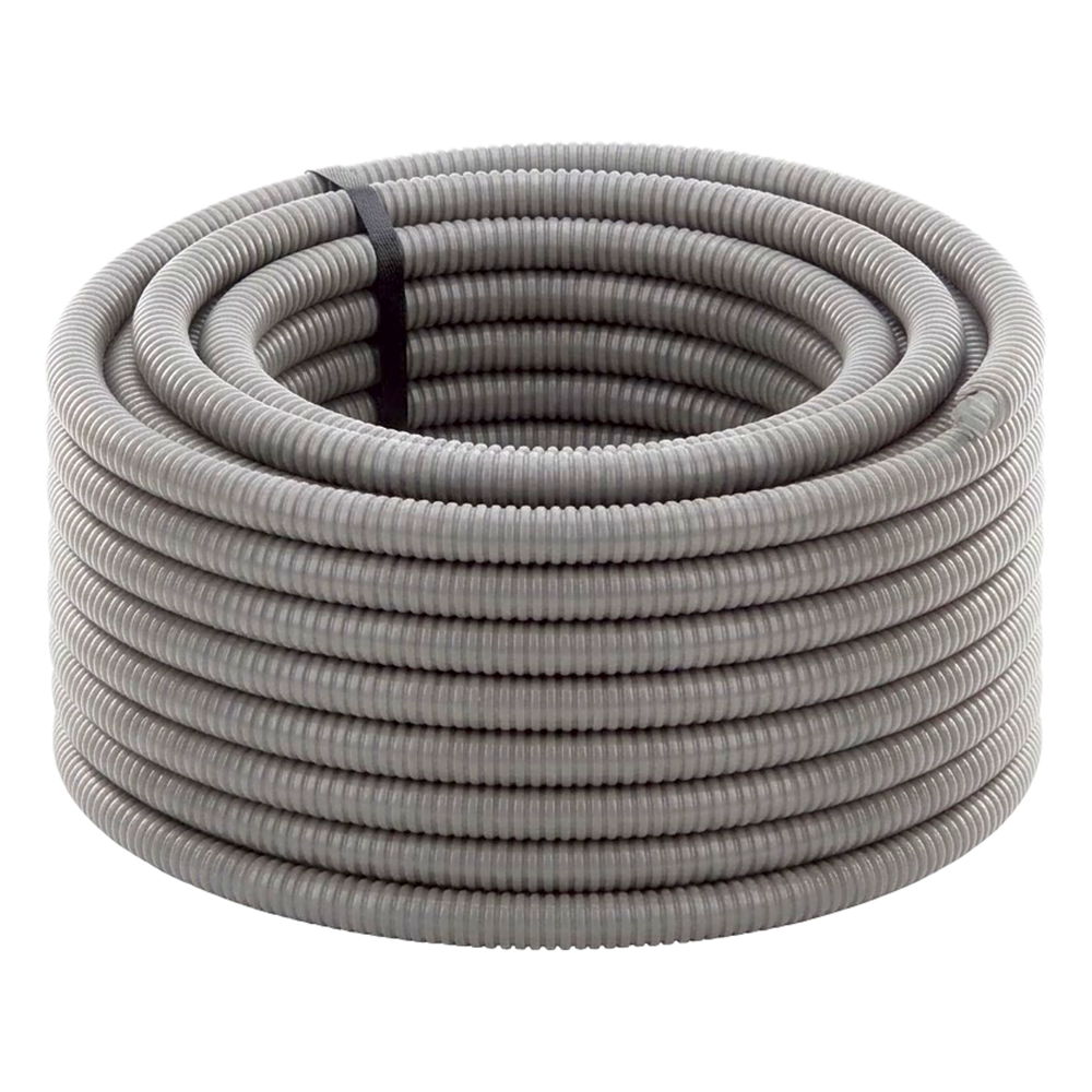 Tubo Flexible tipo Liquidtight de 2" (50 mm) / Acero + Forro PVC / Rollo de 20 Metros.