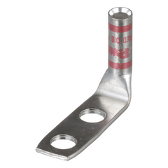 Zapata de compresión LCC8-14AF-L a 90° grados para cal. 8 Awg, Barreno para tornillo prisionero de 1/4, 1 Pz