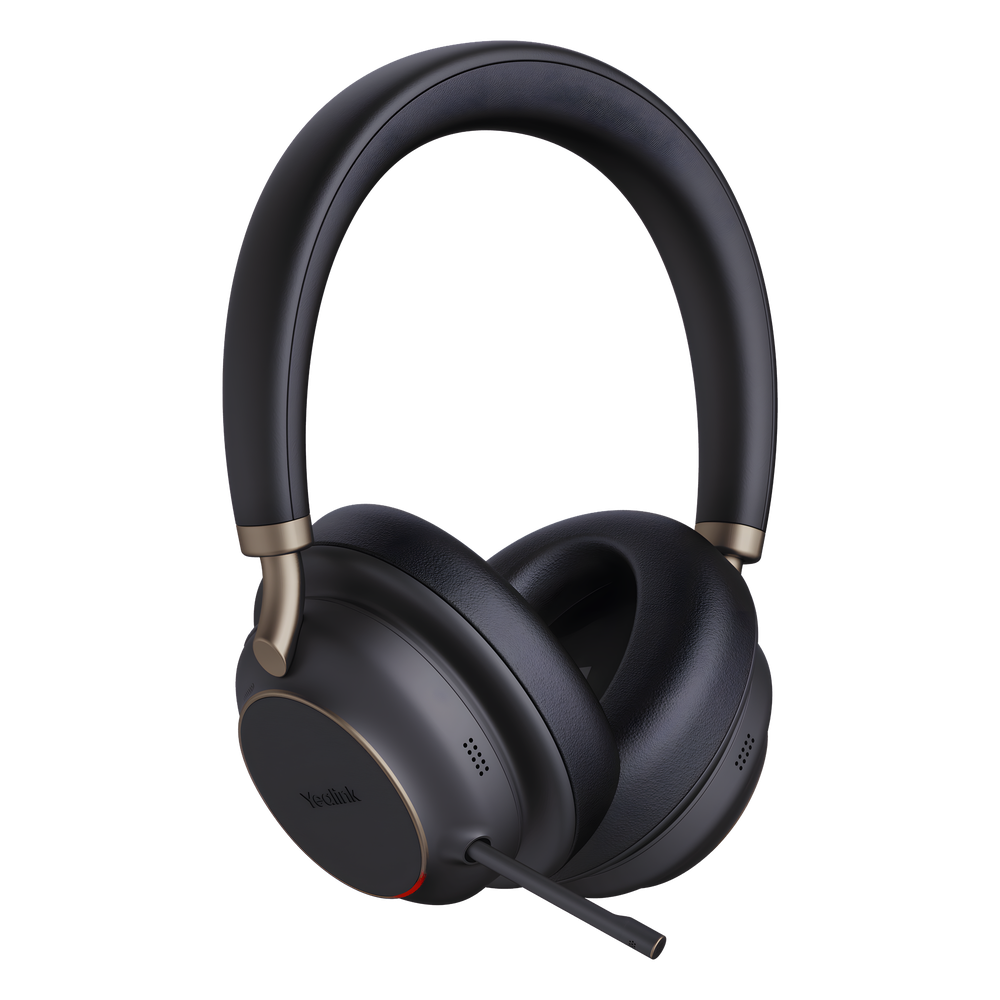 Auriculares Yealink BH76 Plus Stereo MS edition con base de carga/Bluetooth 5.3 con adaptador USB-C y USB-A/Cancelación activa de ruido/De diadema y supraaurales